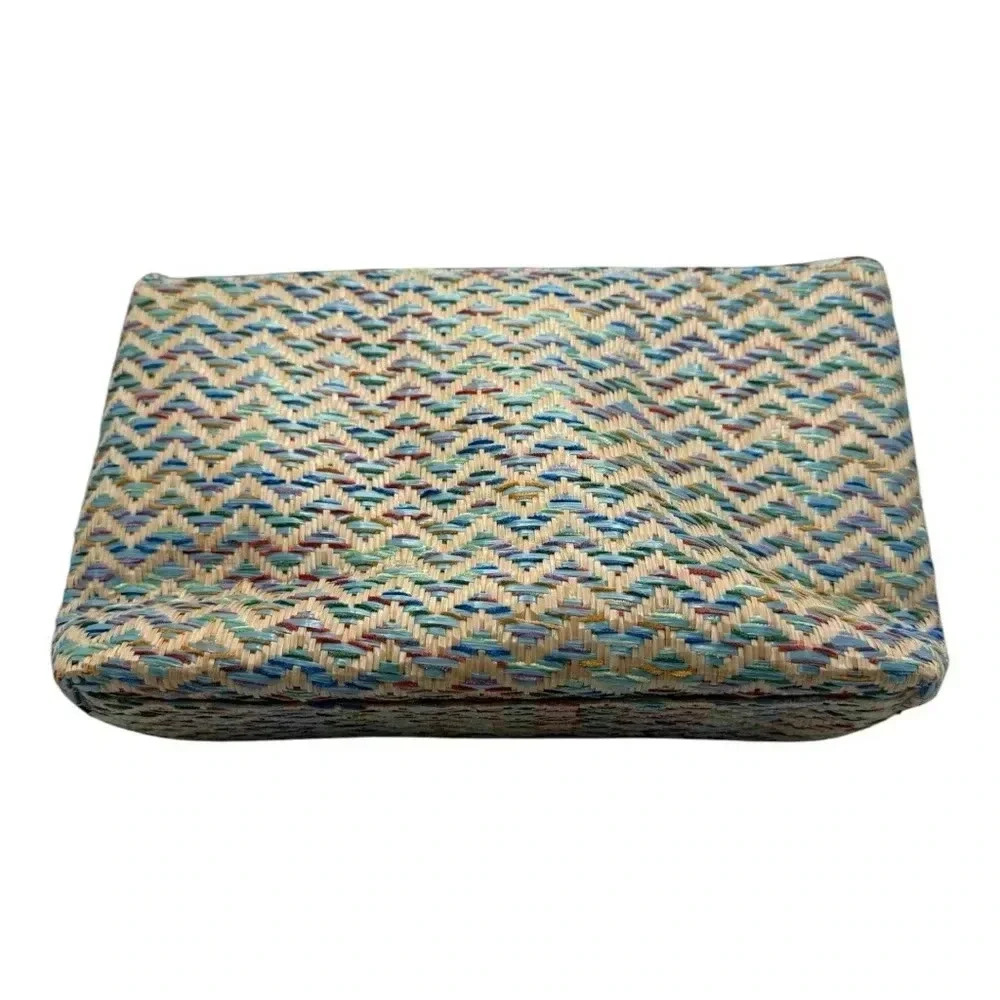 Lancome Paris Colorful Zip Up Tassel Woven Cosmetic Travel‎ Bag